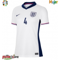 Camiseta Inglaterra Declan Rice #4 Primera Equipación para mujer Eurocopa 2024 manga corta
